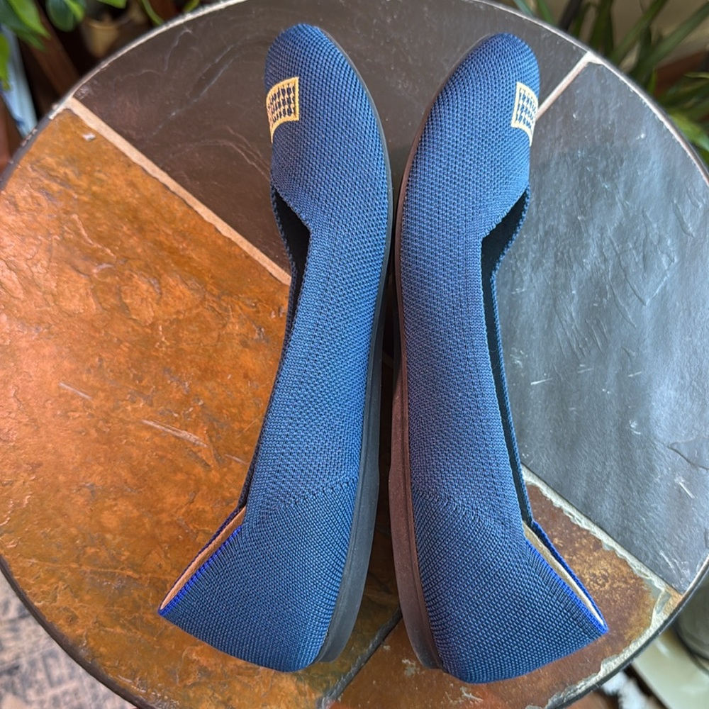 Rothy’s The Flats in Blue Holiday Licorice Women’s Size 9 - Picture 10 of 11
